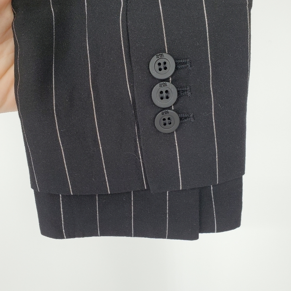 RtA Stella Double Layer Striped Blazer In Black Silver Stripe Sz M NEW WITH TAGS - Picture 8 of 9
